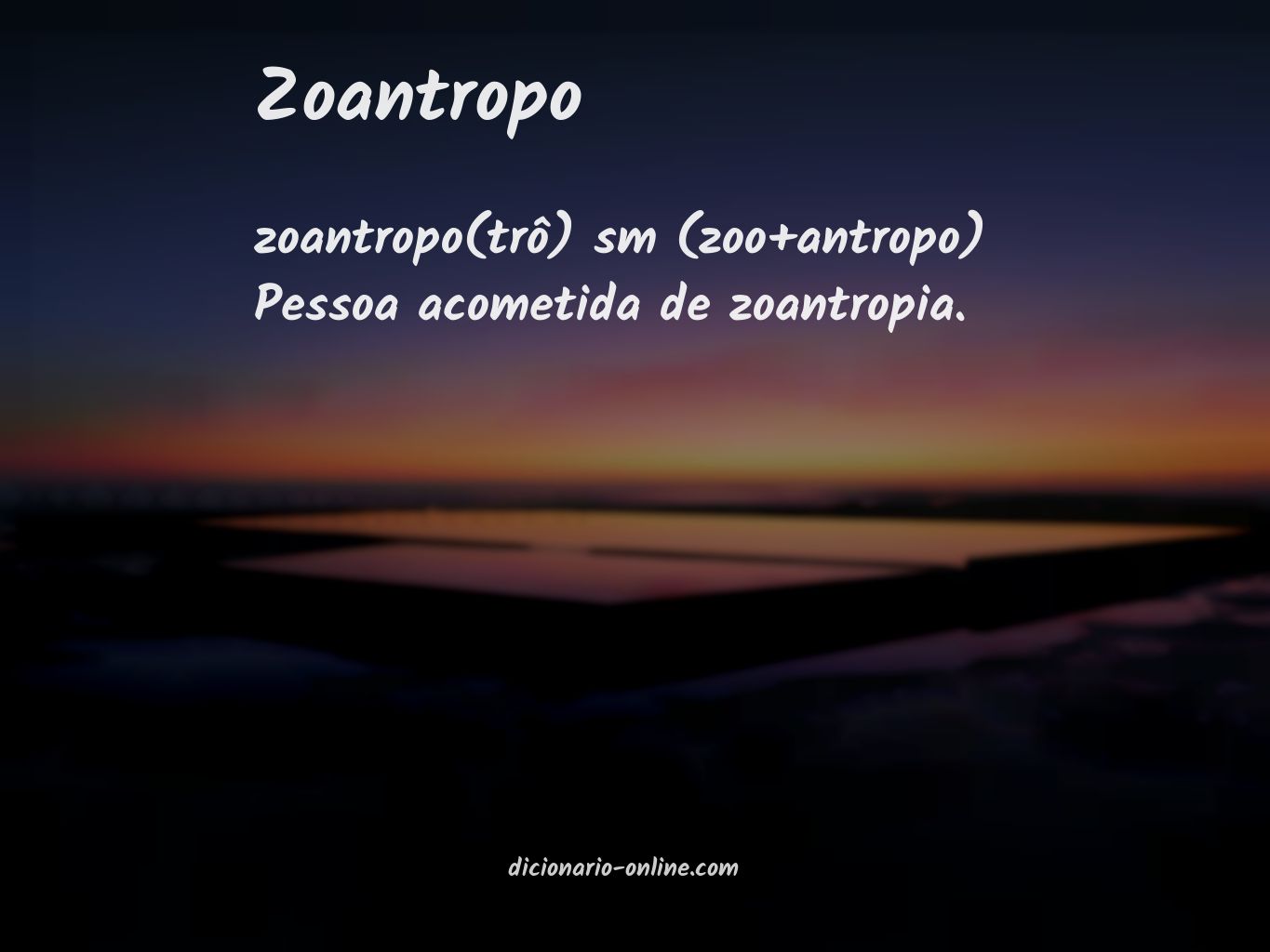 Significado de zoantropo