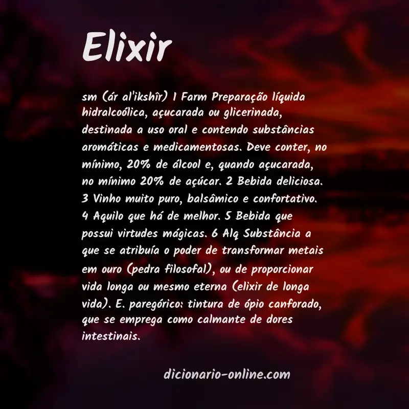 Significado de elixir