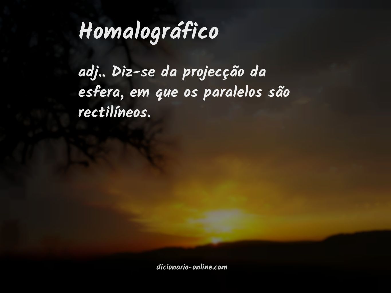 Significado de homalográfico