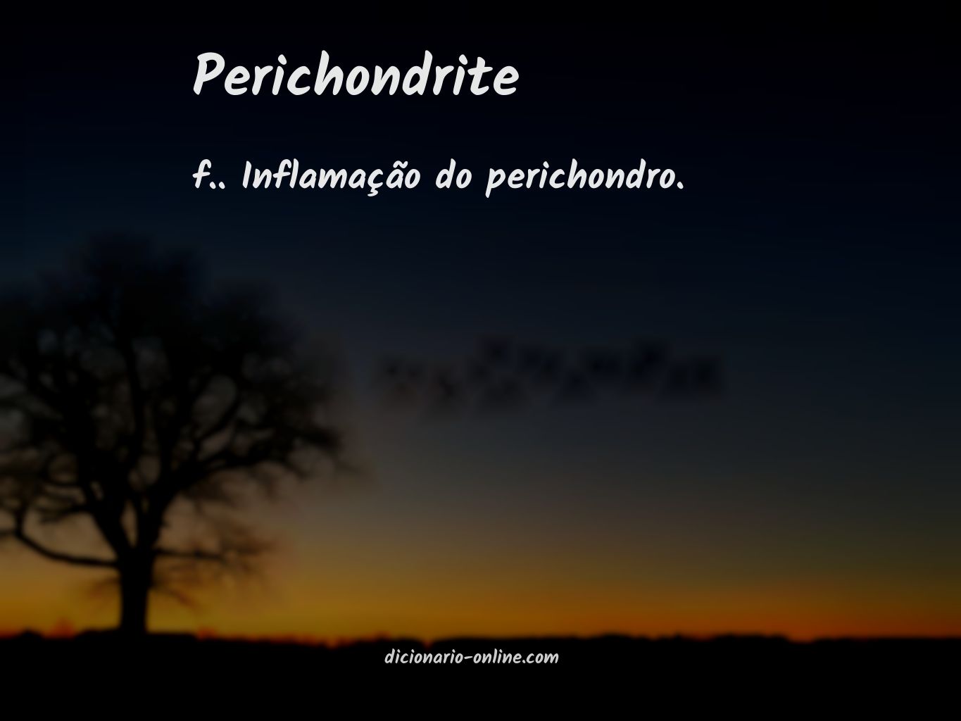 Significado de perichondrite