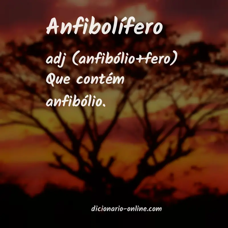 Significado de anfibolífero