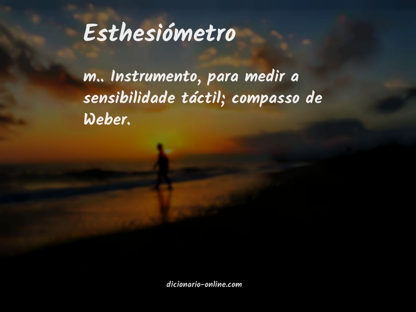 Significado de esthesiómetro