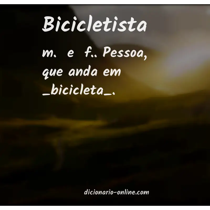Significado de bicicletista