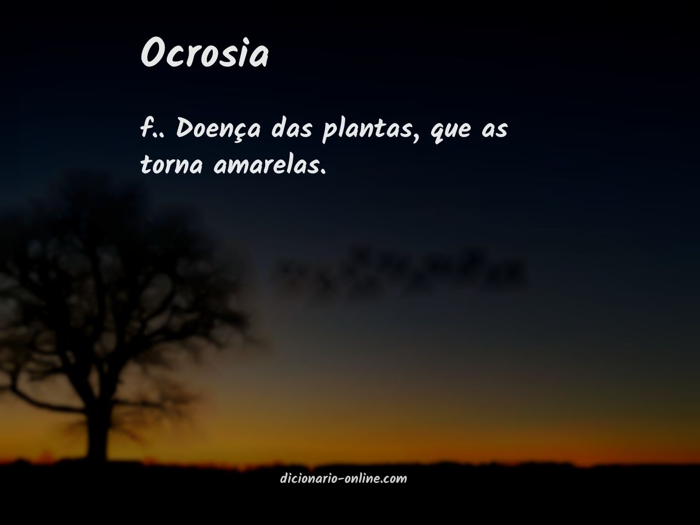 Significado de ocrosia