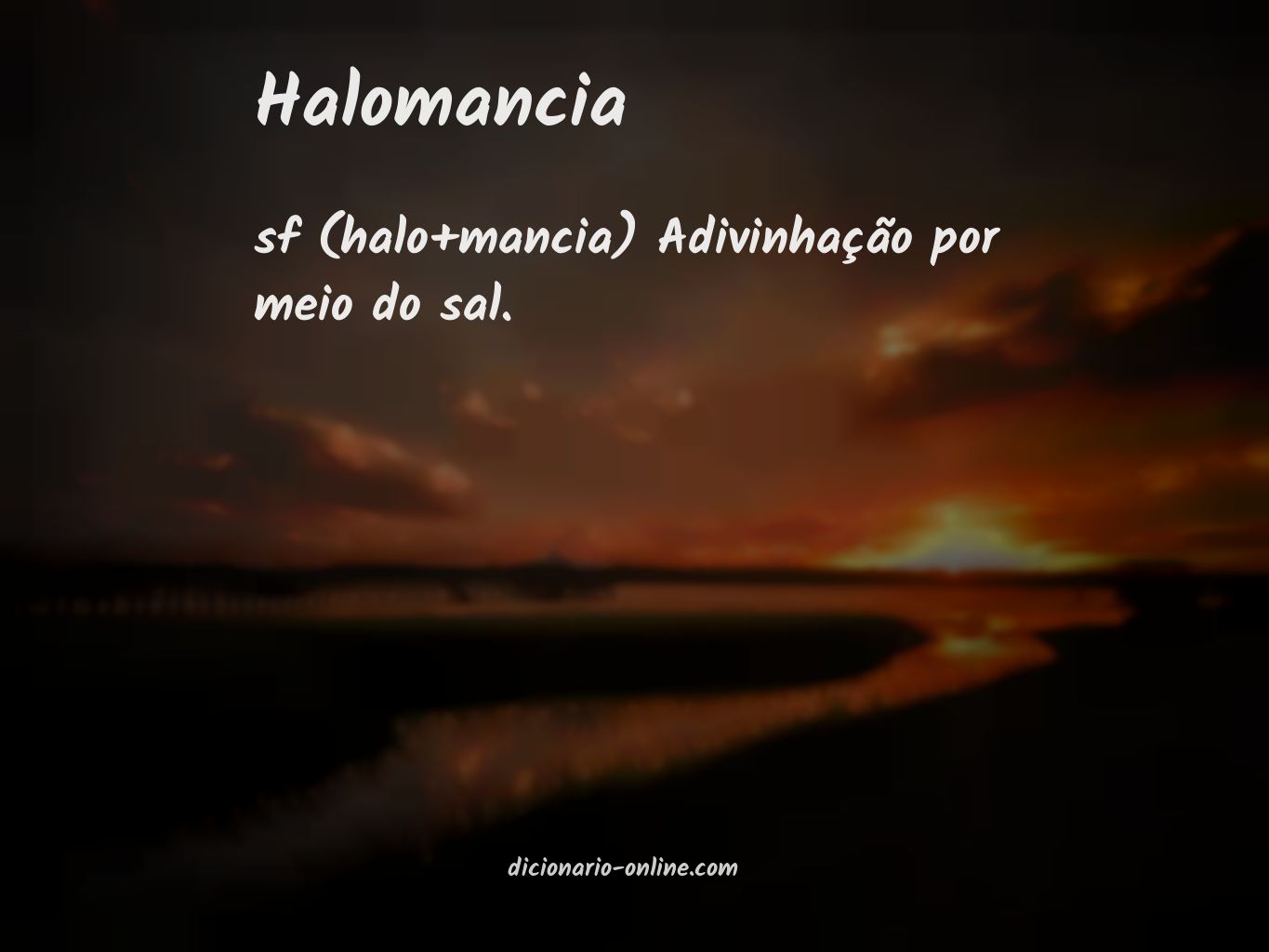 Significado de halomancia