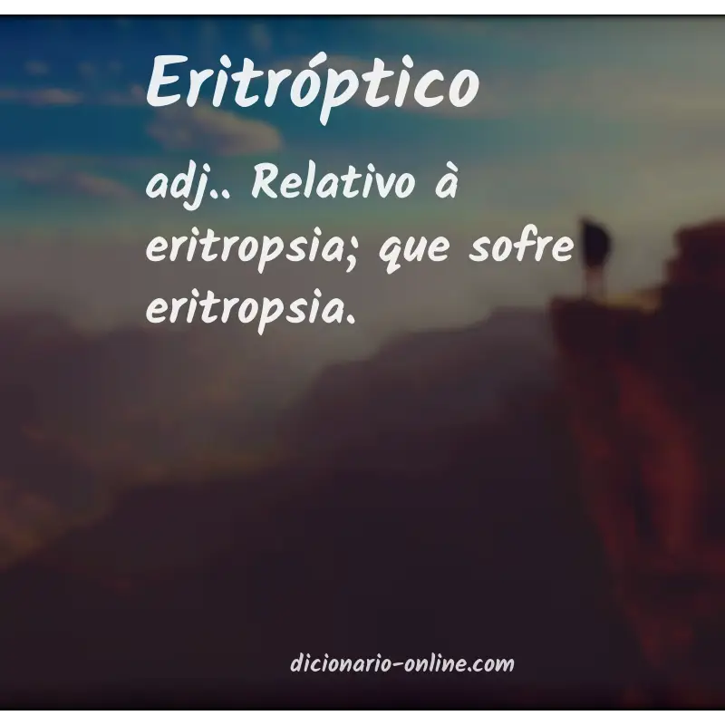 Significado de eritróptico