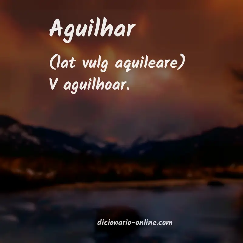 Significado de aguilhar