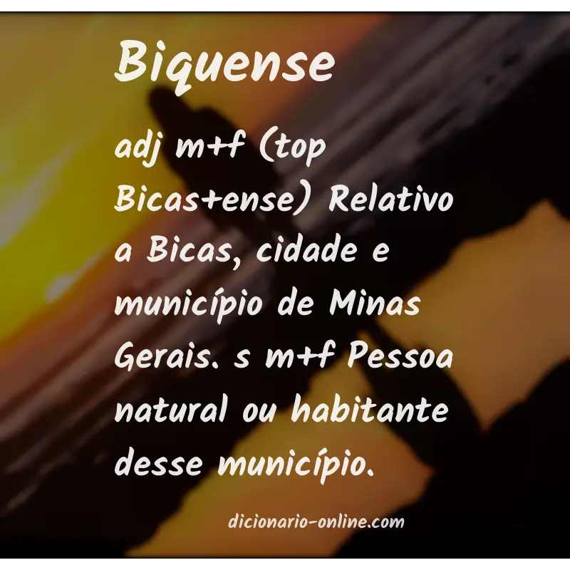Significado de biquense