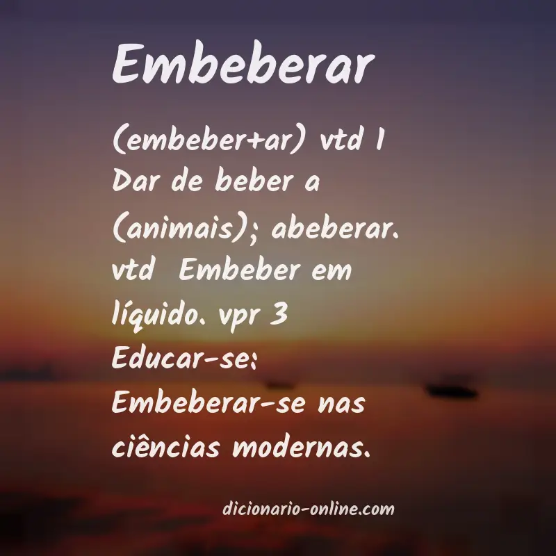 Significado de embeberar