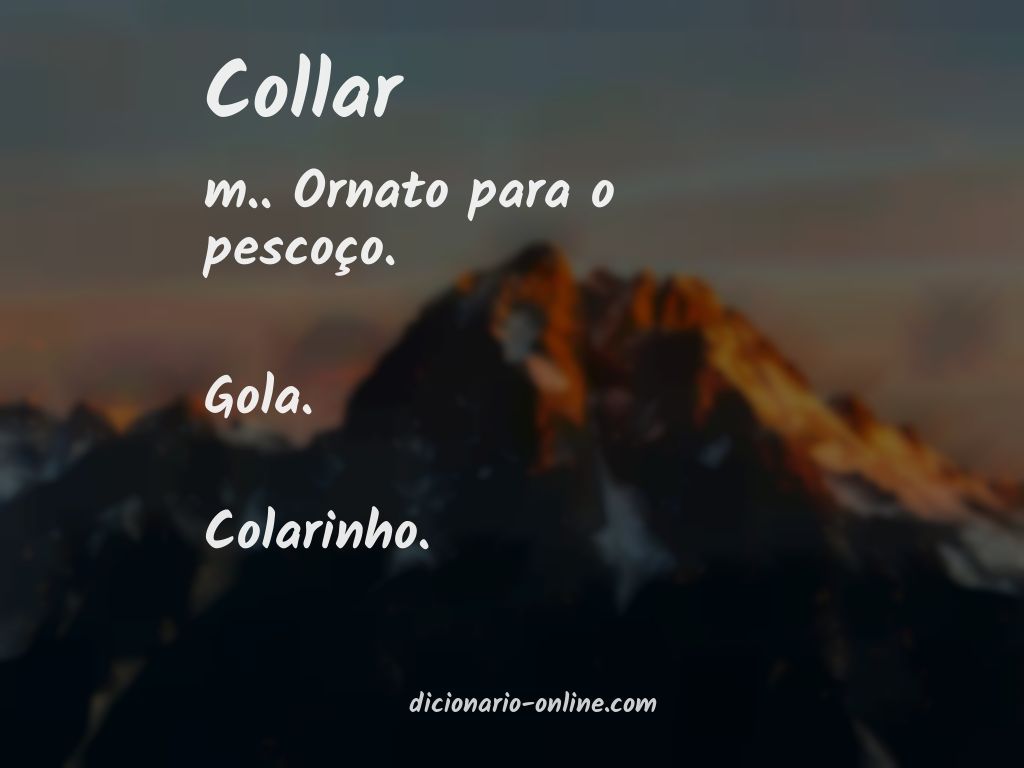 Significado de collar