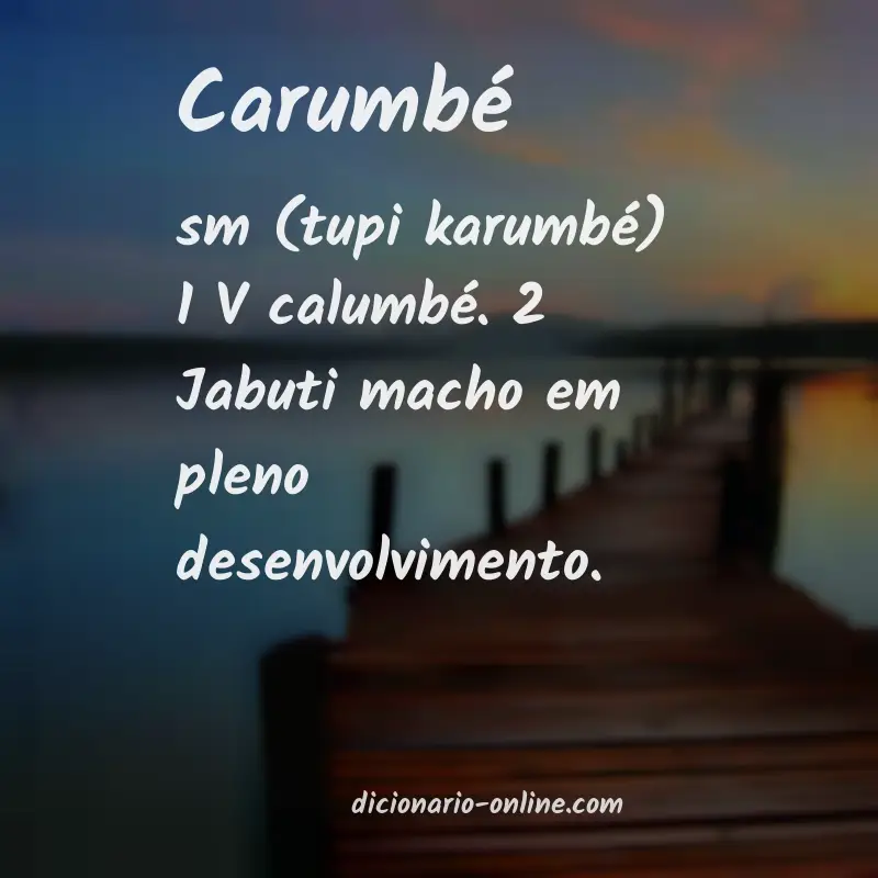Significado de carumbé