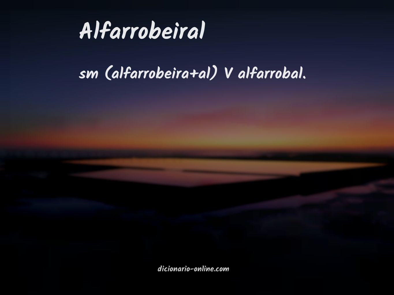 Significado de alfarrobeiral