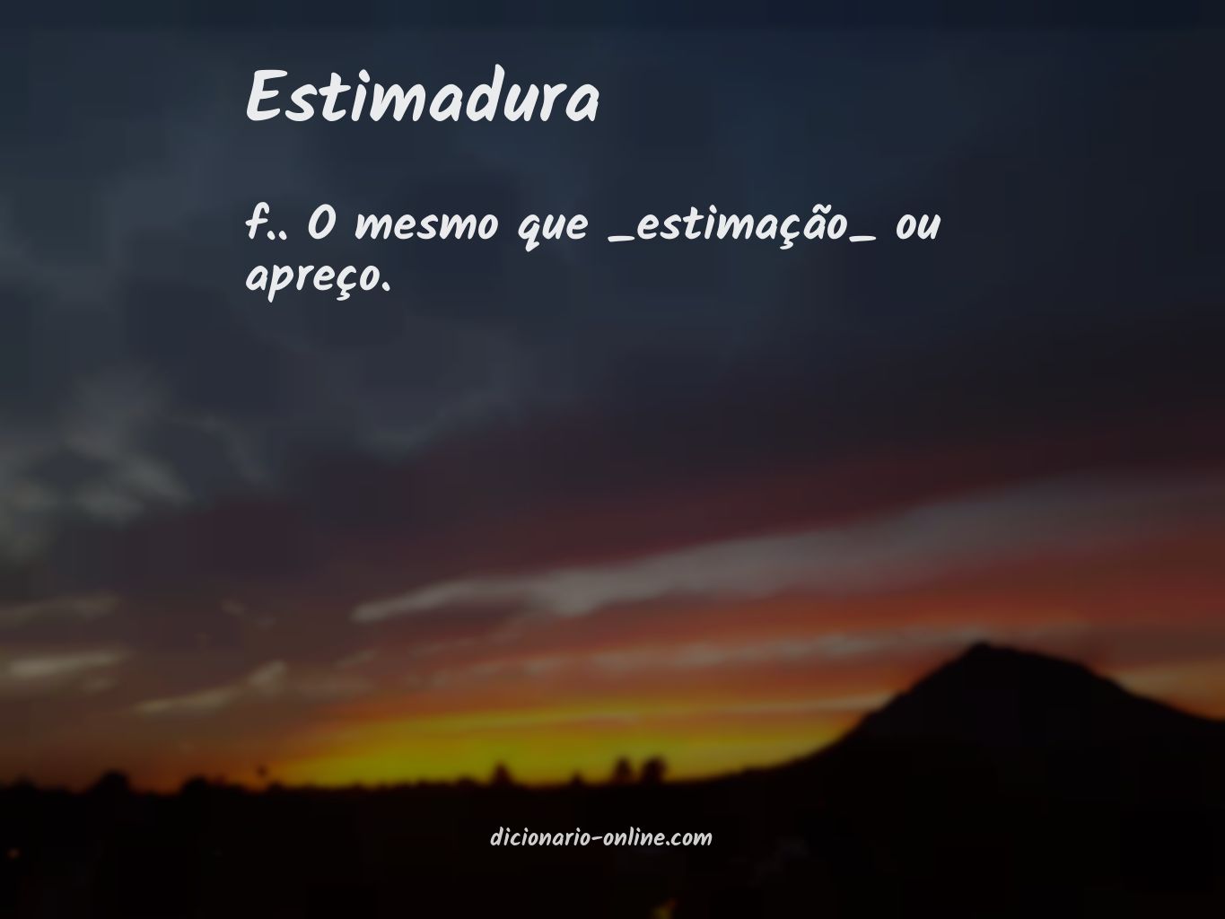 Significado de estimadura