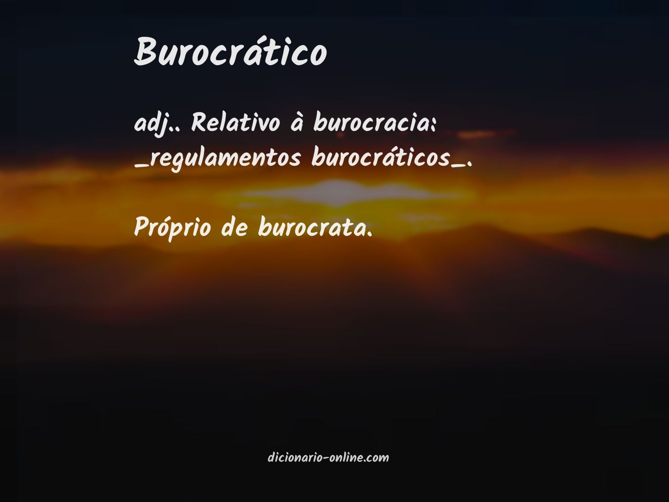 Significado de burocrático