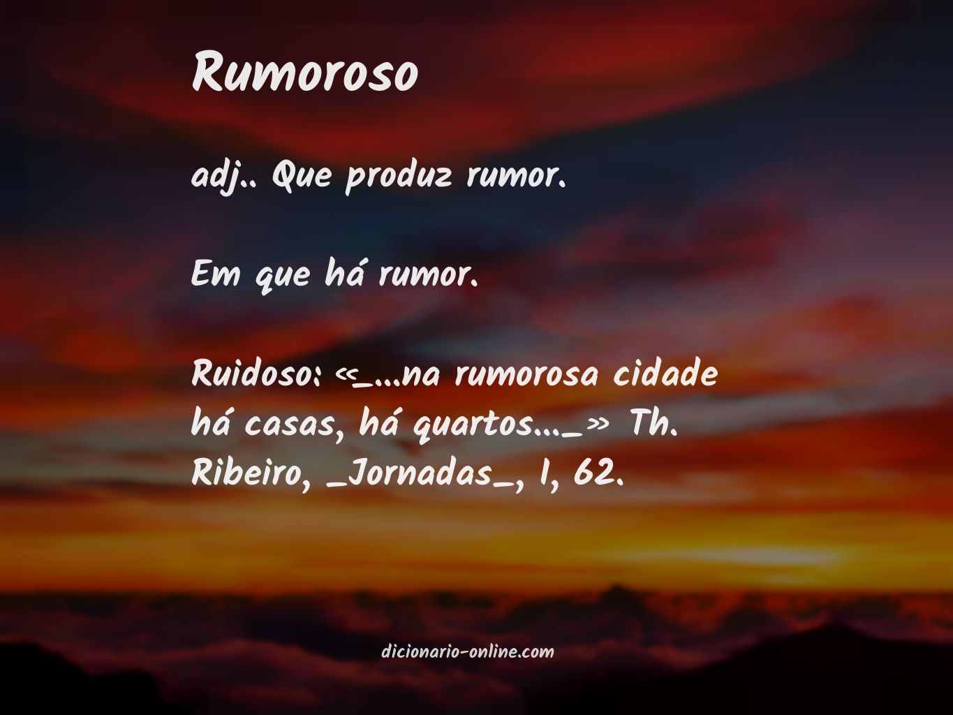 Significado de rumoroso