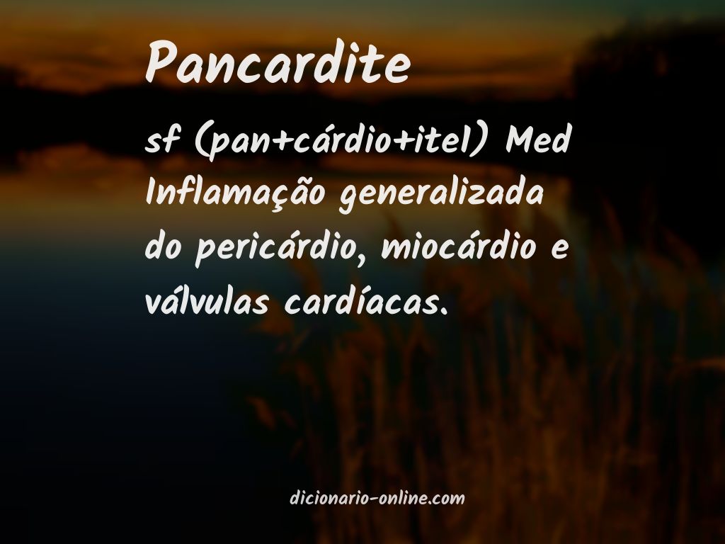 Significado de pancardite