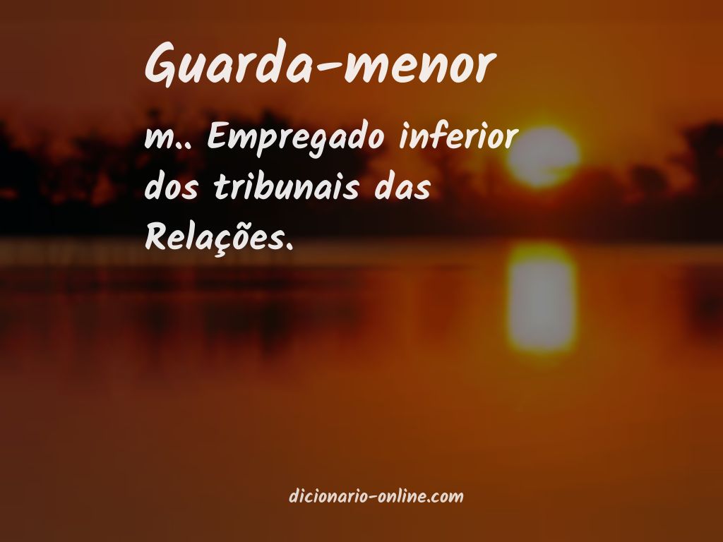 Significado de guarda-menor