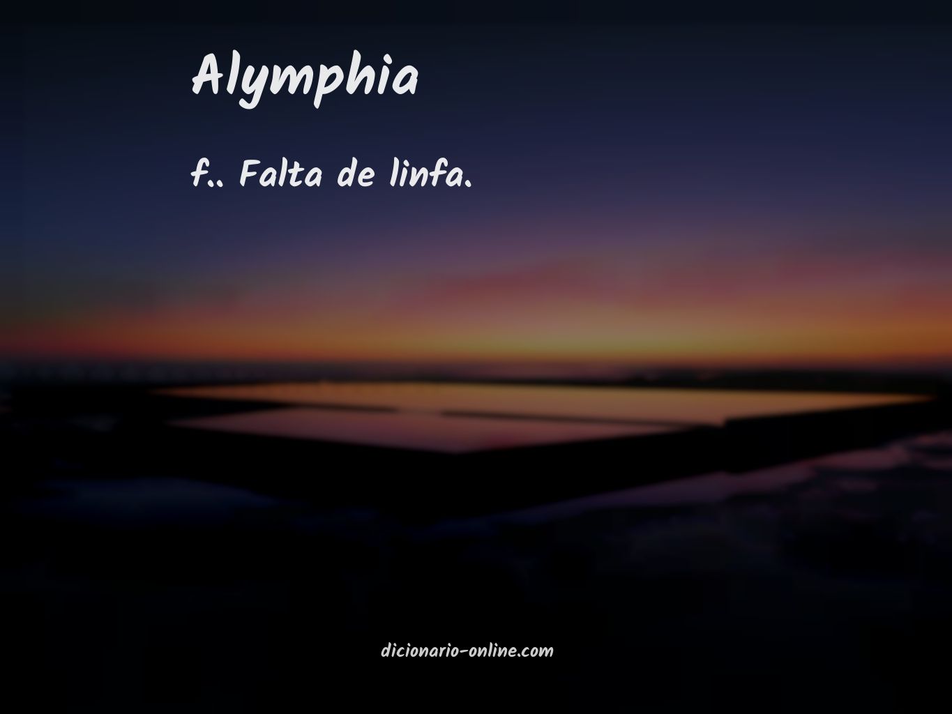 Significado de alymphia
