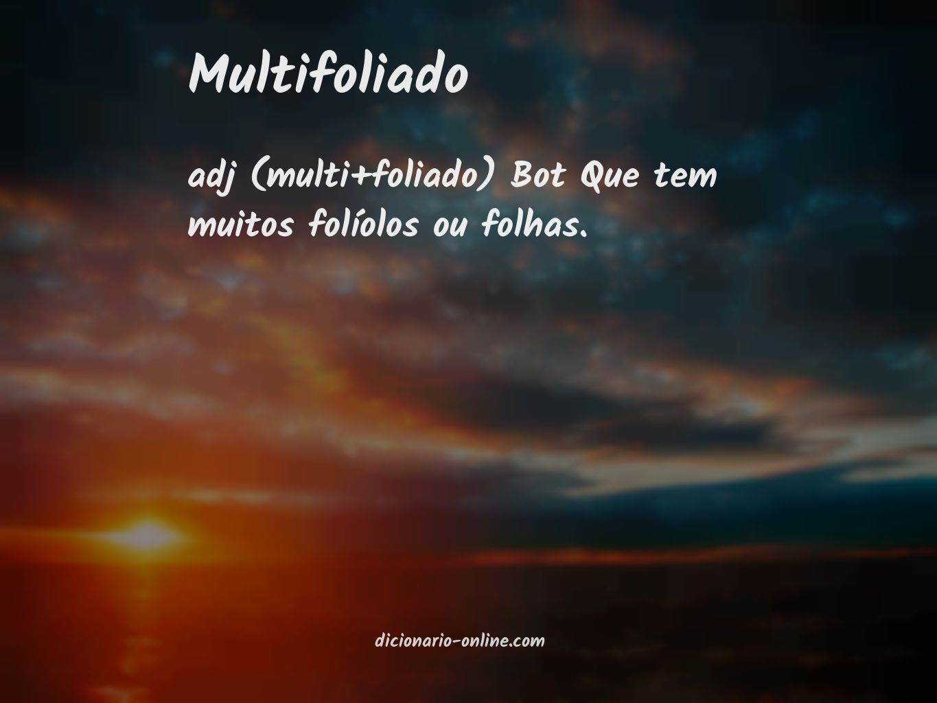 Significado de multifoliado