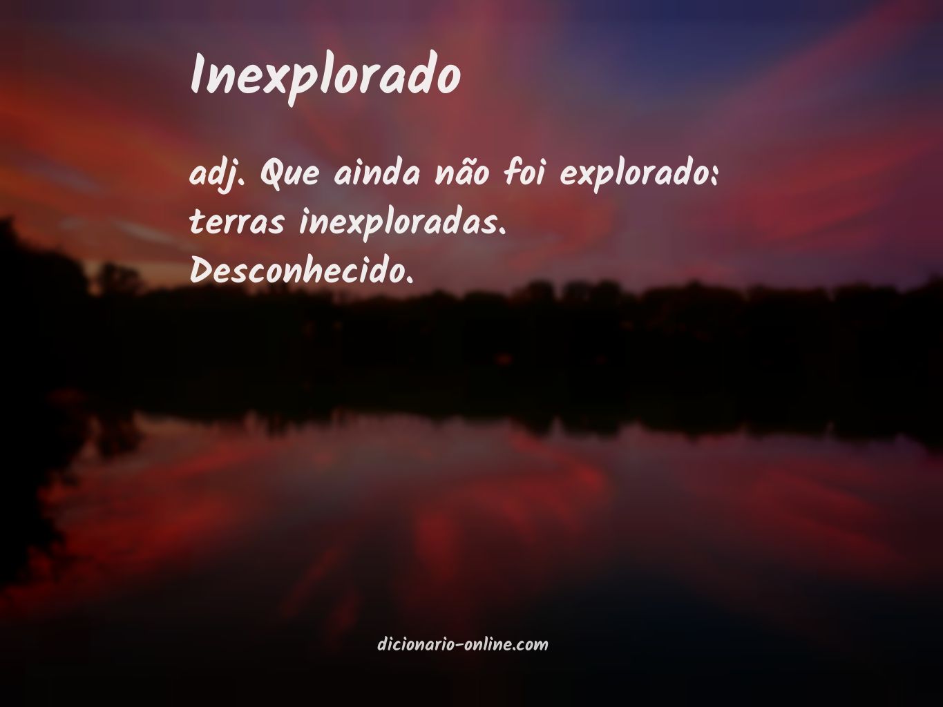 Significado de inexplorado