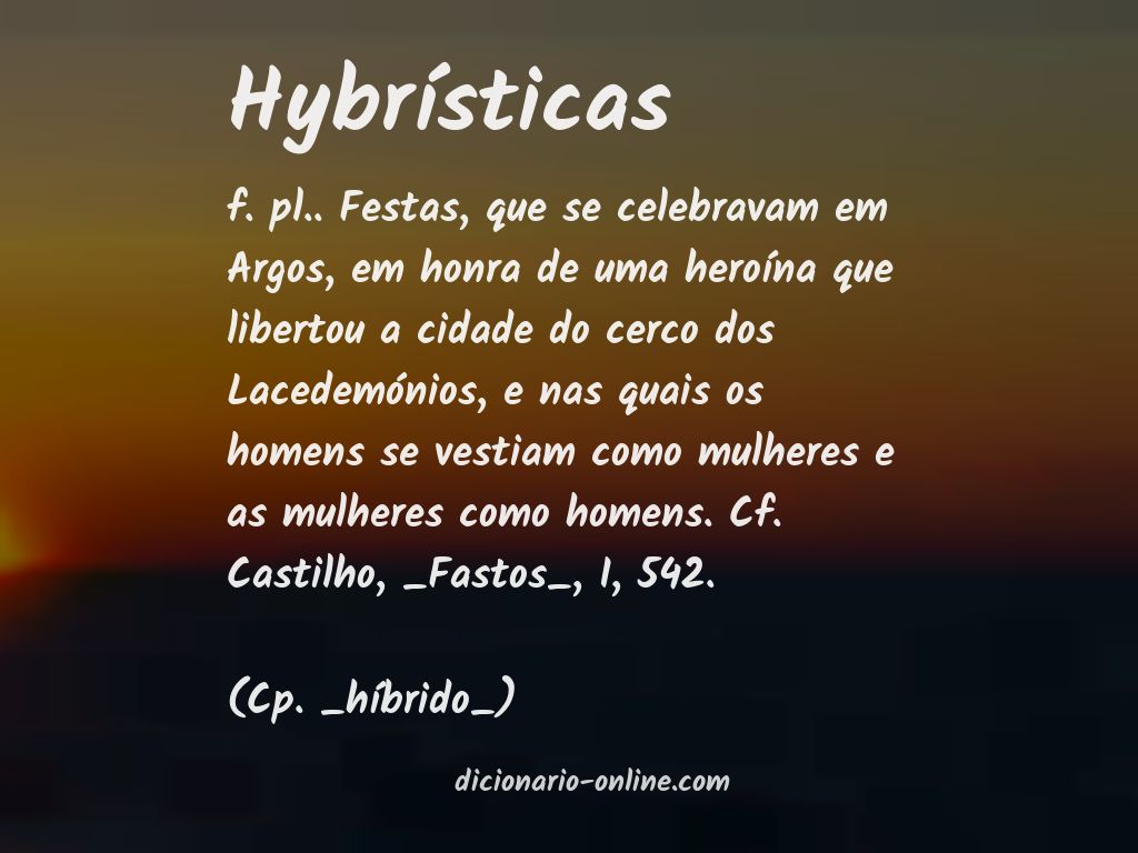 Significado de hybrísticas