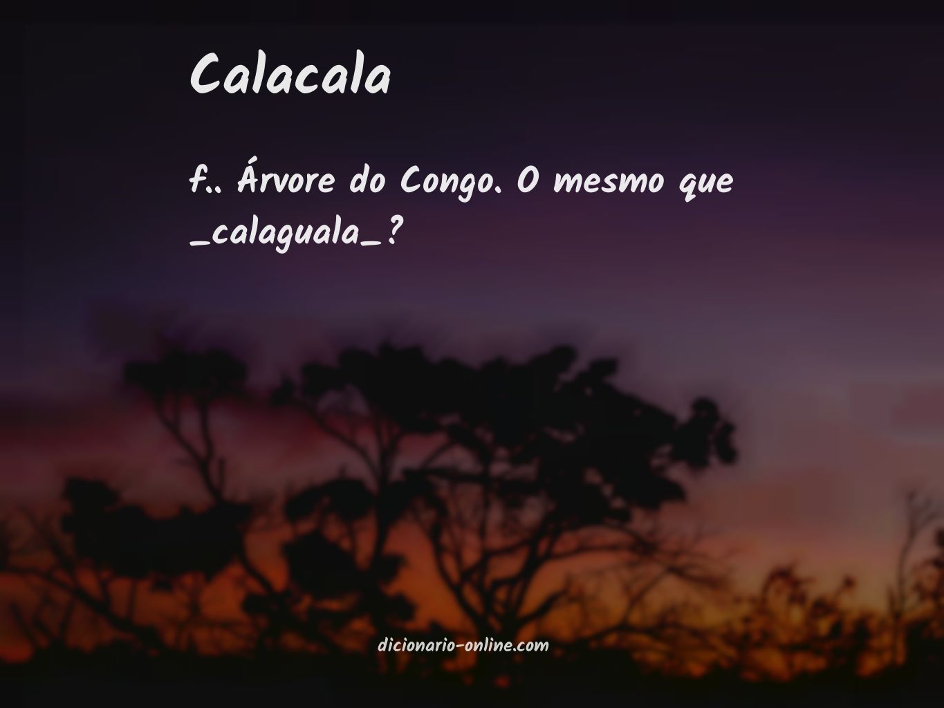 Significado de calacala