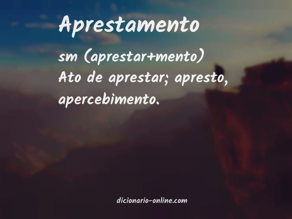 Significado de aprestamento