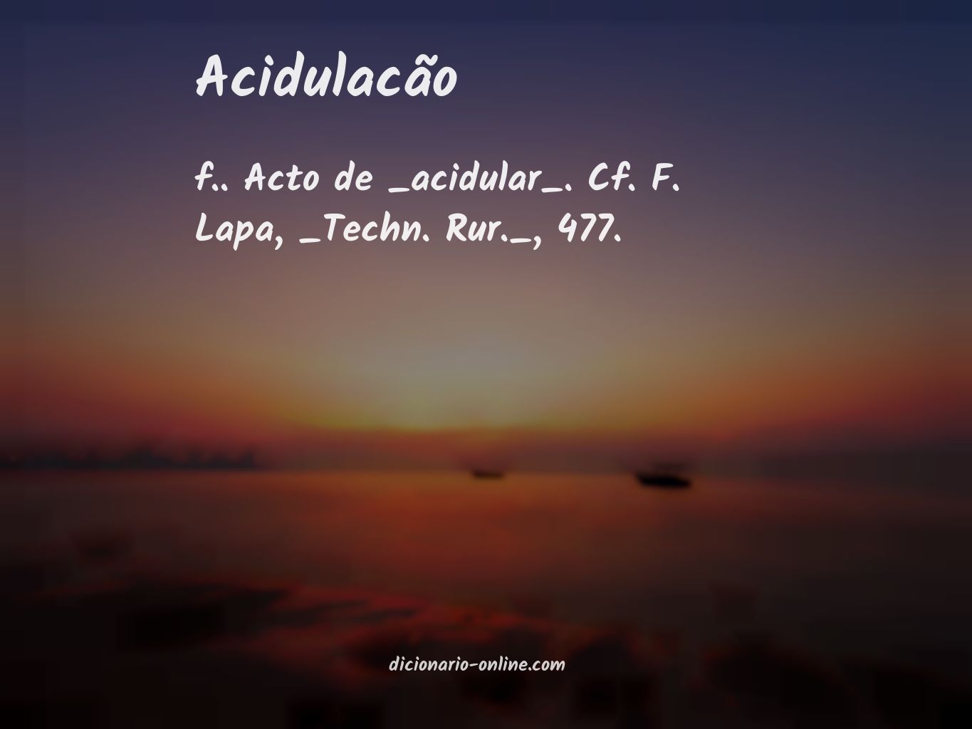 Significado de acidulacão