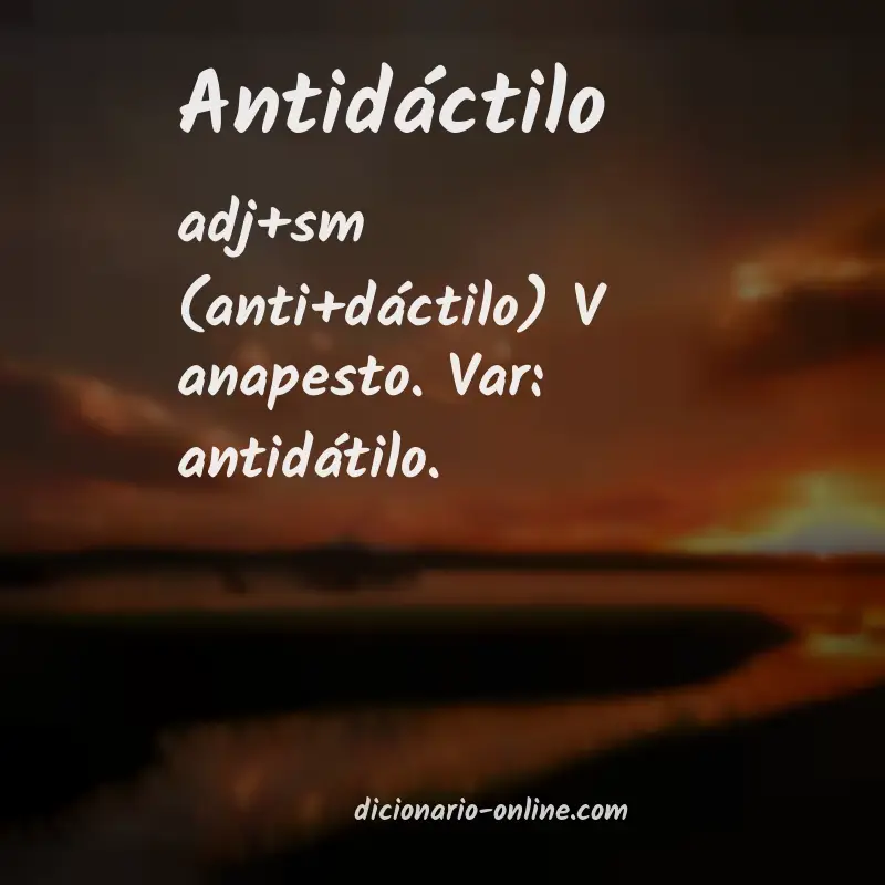 Significado de antidáctilo