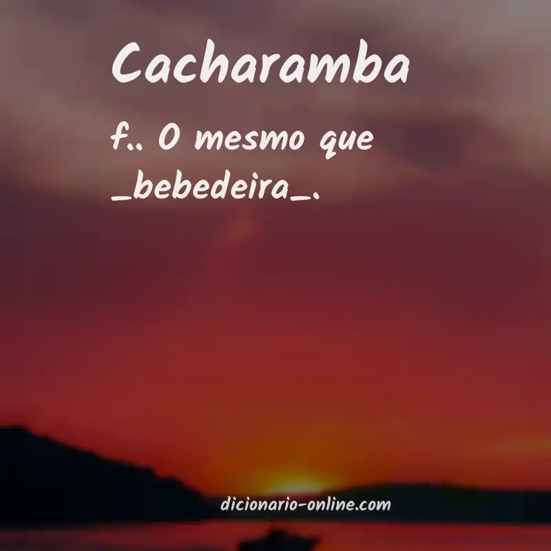 Significado de cacharamba