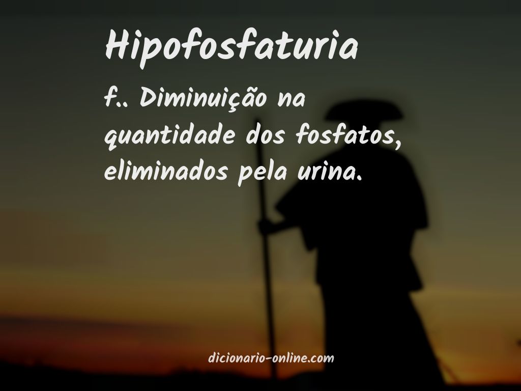 Significado de hipofosfaturia