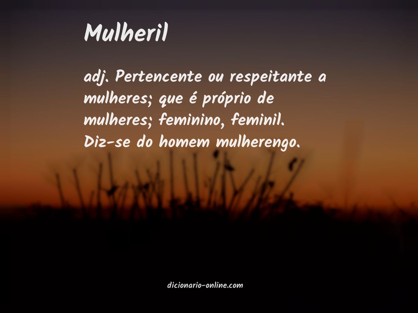 Significado de mulheril