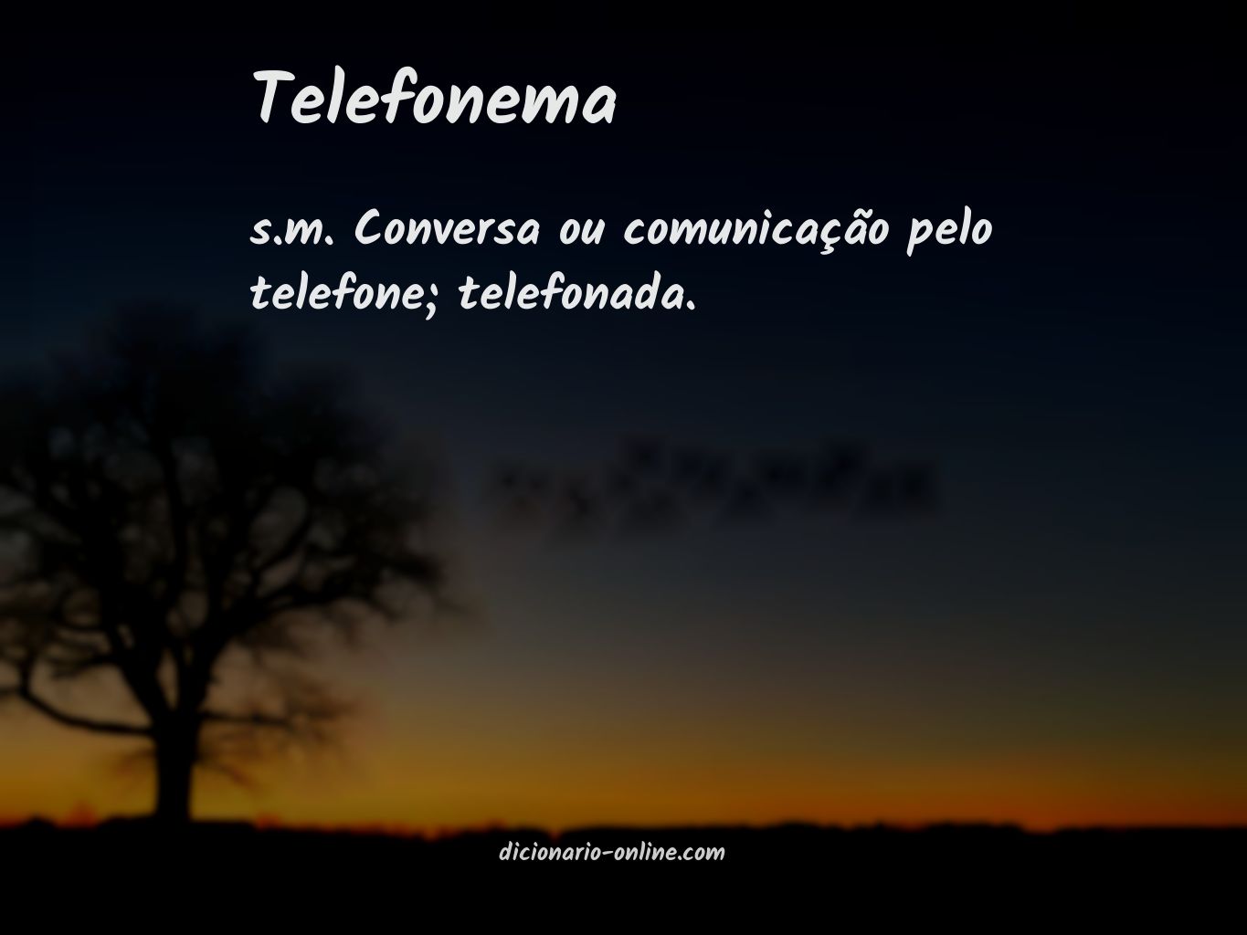 Significado de telefonema