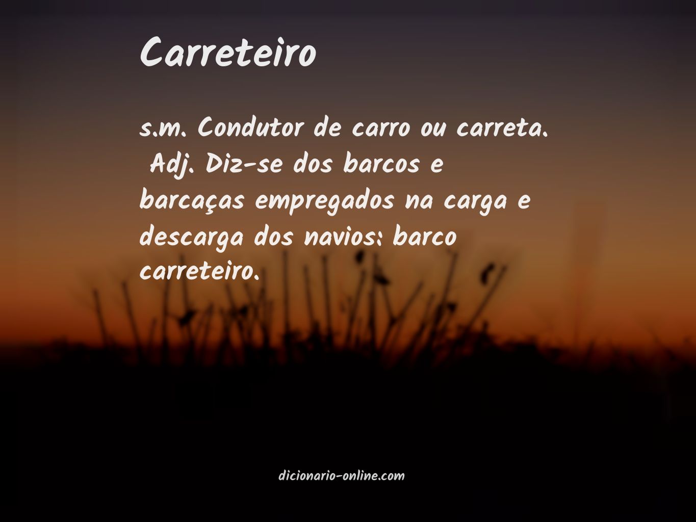 Significado de carreteiro