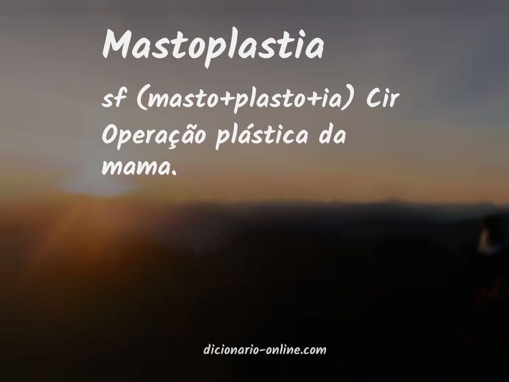 Significado de mastoplastia