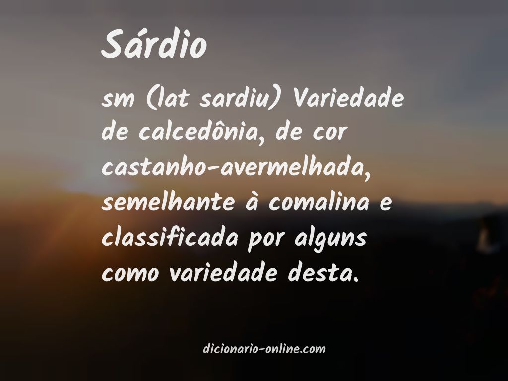 Significado de sárdio