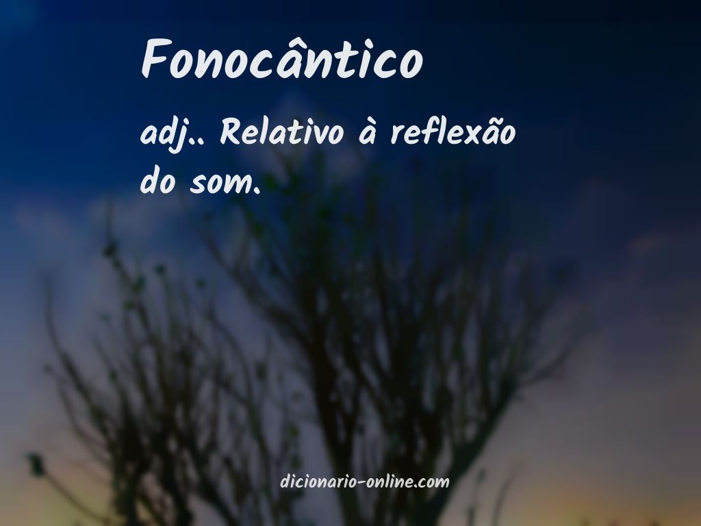 Significado de fonocântico