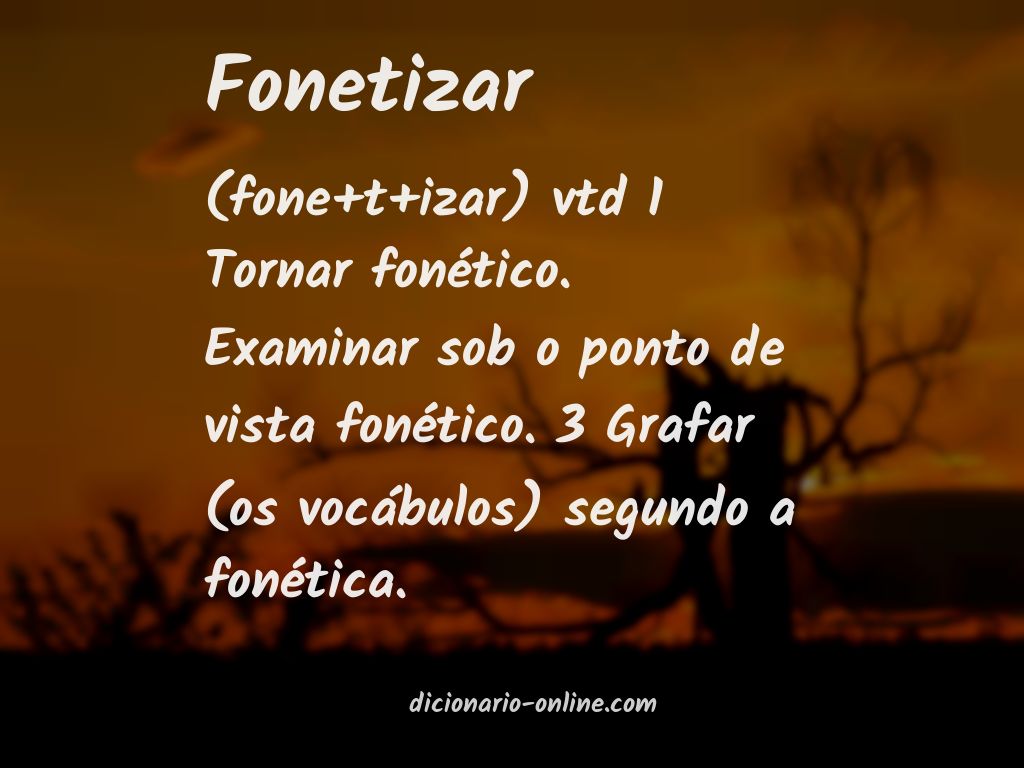 Significado de fonetizar