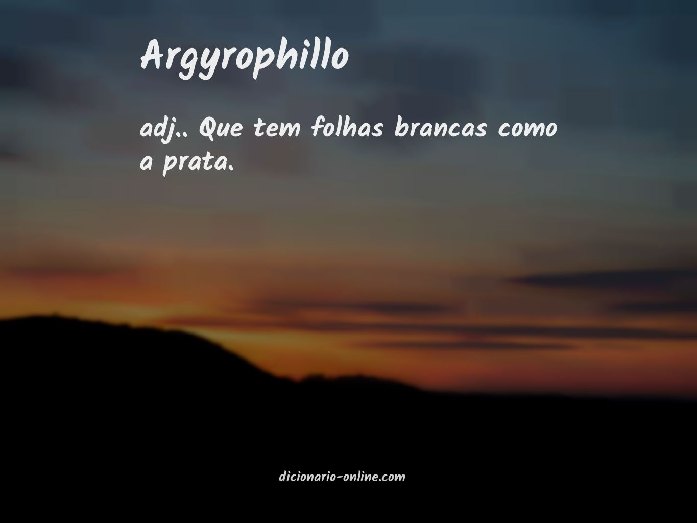 Significado de argyrophillo