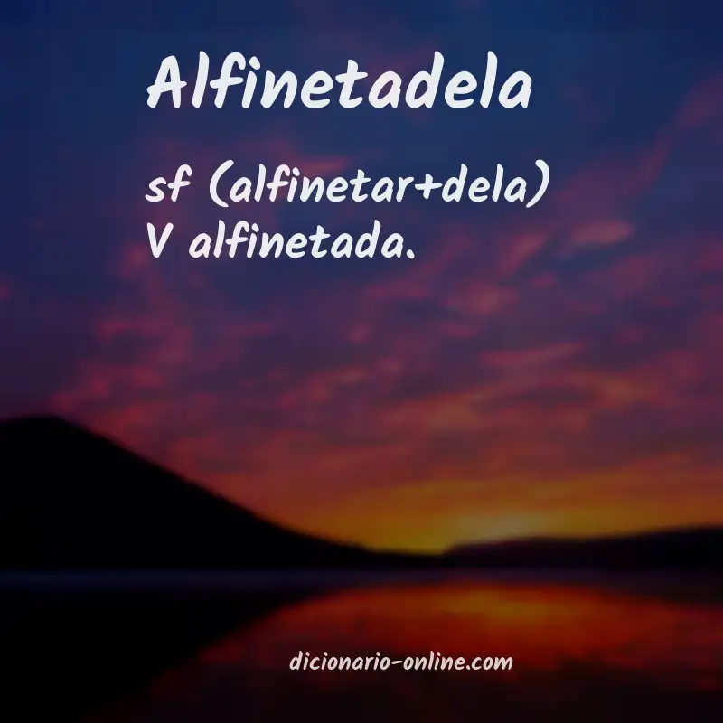 Significado de alfinetadela