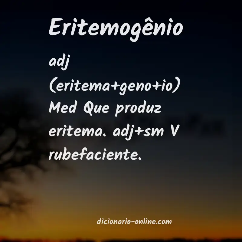 Significado de eritemogênio