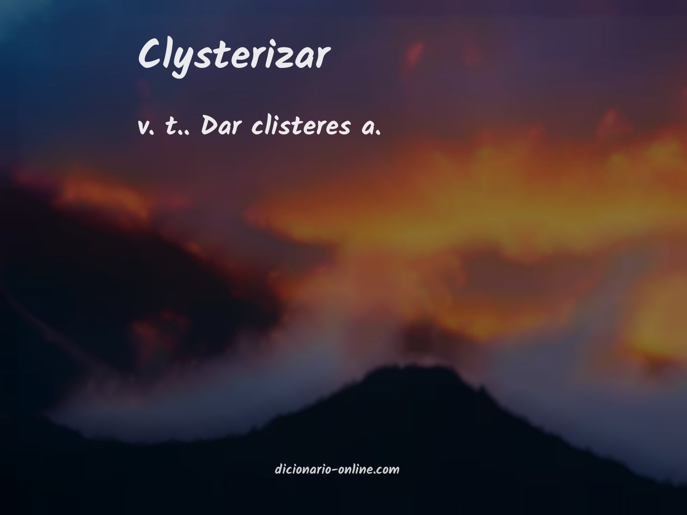 Significado de clysterizar