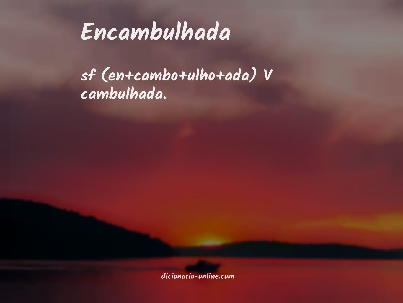 Significado de encambulhada