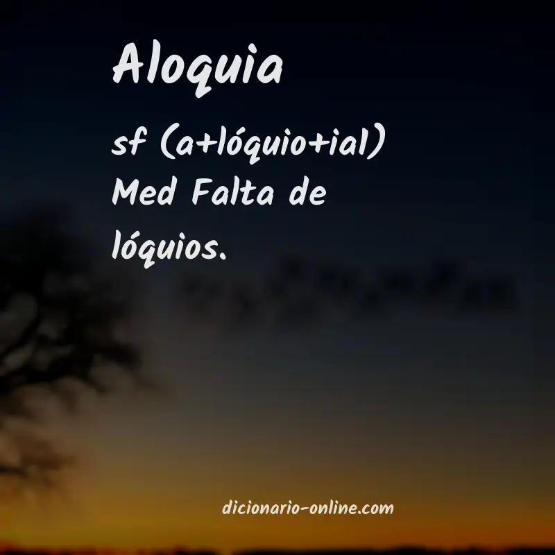 Significado de aloquia