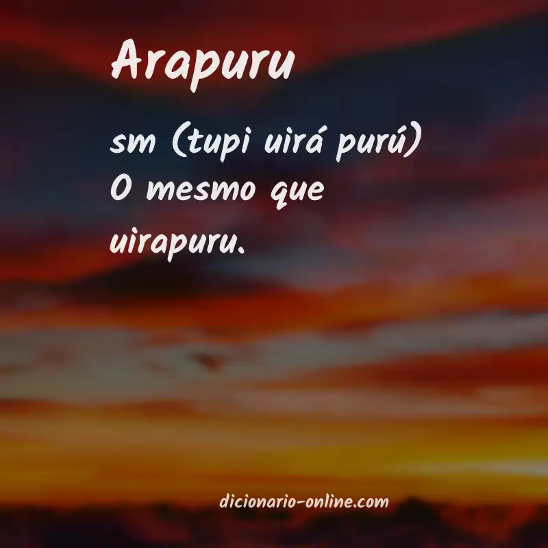 Significado de arapuru