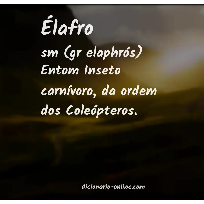 Significado de élafro