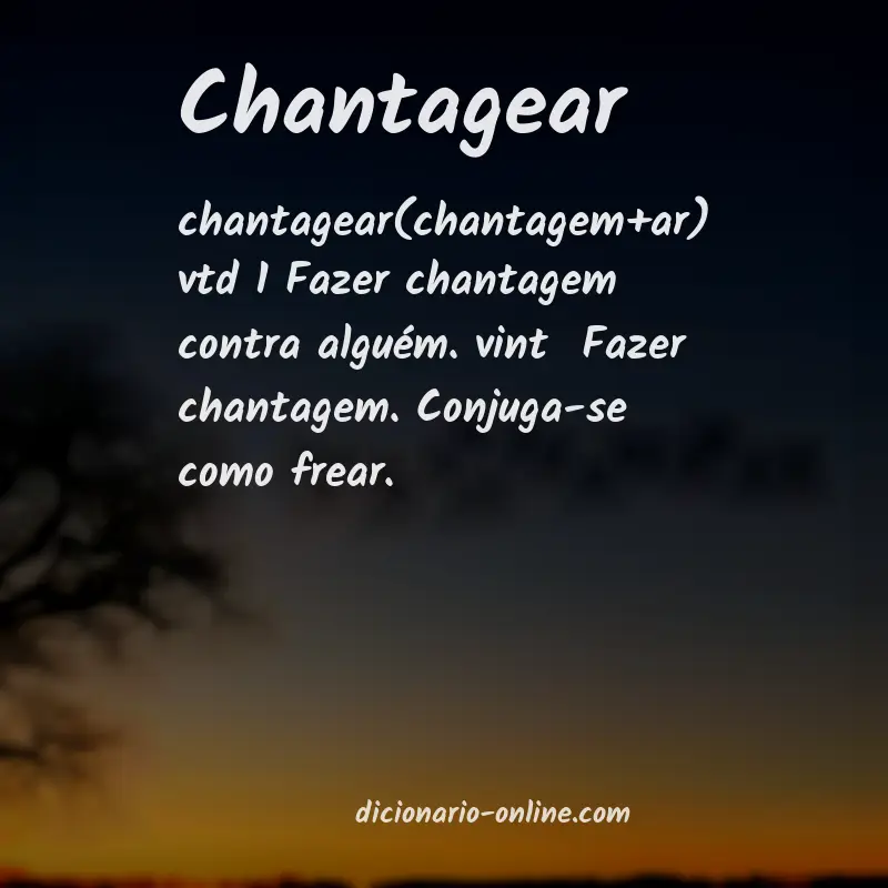 Significado de chantagear