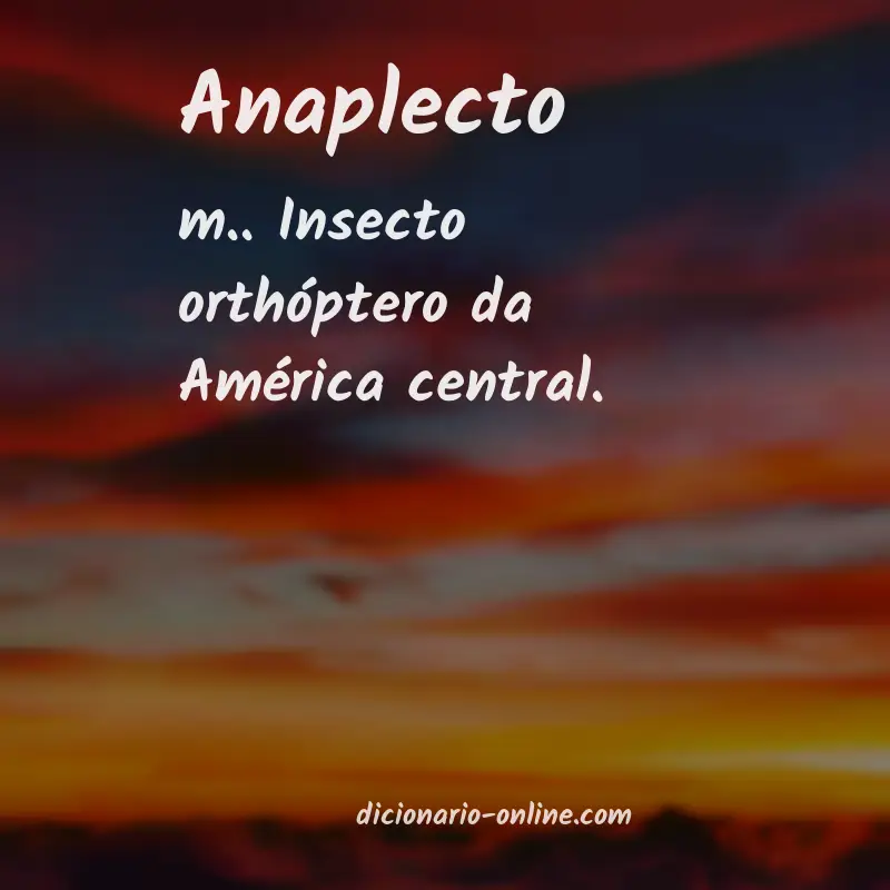 Significado de anaplecto
