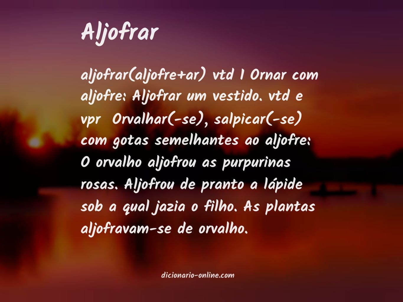 Significado de aljofrar