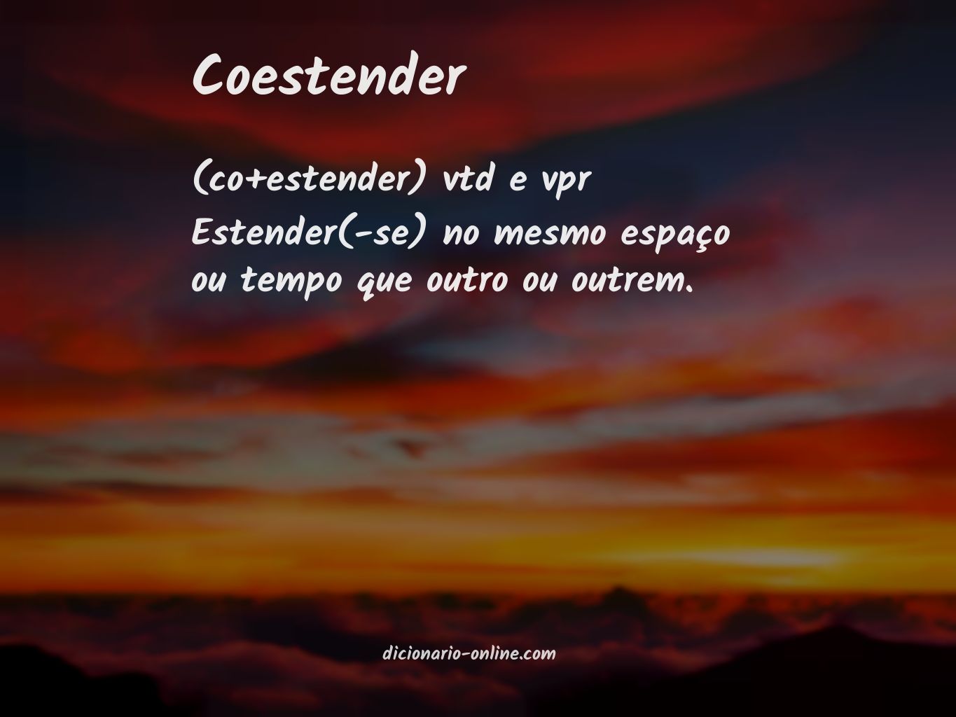 Significado de coestender